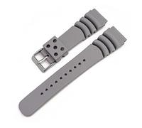 yaoqijie Correa de reloj de goma suave de buceo 20 mm 22 mm 24 mm Pulsera deportiva impermeable Correa de reloj Compatible con Seiko Diver Scuba Compatible con Casio lasting(Grey Silver Bukcle,20mm)
