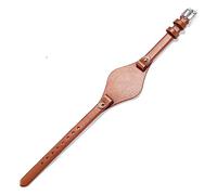 yaoqijie Correa de reloj de piel auténtica for mujer, pulsera pequeña suave de 8mm, Compatible con correa de reloj Fossil, llegada de repuesto lasting(Brown)
