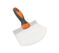yaoqijie - Cuchillo de masilla de acero inoxidable para pintura de pared, paleta de yeso, pala de ceniza de arco, espátula de relleno de pintura, espátula, herramientas de construcción duraderas