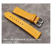 yaoqijie Cuero suave hecho a mano fino Compatible con correa de reloj DW 18mm 20mm 22mm azul rojo verde amarillo correa de reloj de cuero genuino lasting(YELLOW,20mm)