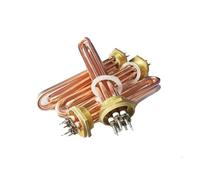yaoqijie Elemento calentador de agua eléctrico de 220V, 380V, totalmente de cobre, 3KW, 6KW, 9KW, 12KW, tubo calentador Solar for piscina lasting(DN32,110V_3KW 195MM)