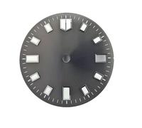 yaoqijie Esfera de reloj con escala de pescado de 28,55 mm, C3 Super Green luminosa for ensamblaje de movimiento automático NH35, piezas de reloj con calendario único azul y negro lasting(WZ-N-103)
