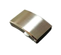 yaoqijie Hebilla de acero inoxidable 316L macizo for correa de reloj plegable con doble pulsador, cierre de metal, accesorios for reloj lasting(Silver,18mm)