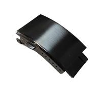 yaoqijie Hebilla de acero inoxidable 316L macizo for correa de reloj plegable con doble pulsador, cierre de metal, accesorios for reloj lasting(schwarz,18mm)