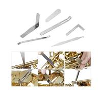 yaoqijie - Kit de herramientas de reparación de saxofón práctico compatible con herramientas de mantenimiento de instrumentos de viento de madera (color: blanco)