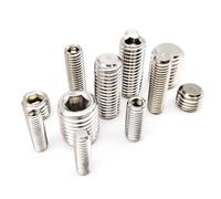 yaoqijie M2 .5 M3 M4 M5 M6 DIN913 304 Stainless Steel Allen Head Hex Hexagon Socket Flat Point End Grub Bolt Set Screw lasting(3mm,M2 50pcs)