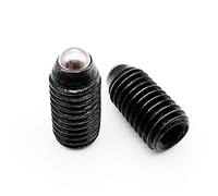 yaoqijie M3 M4 M5 M6 M8 M10 Black Grade 12.9 Steel 304 Stainless Hex Socket Spring Ball Plunger Grub Bolt Point Set Screw lasting(Grade 12.9 steel,35MM_M8 5PCS)