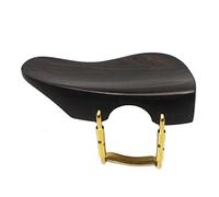 yaoqijie Mentonera de violín de forma 4/4 con soporte de tornillo de abrazadera corcho ébano madera de azufaifa, piezas de reposapiés de violín lasting (Color : Natural ebony wood 3)