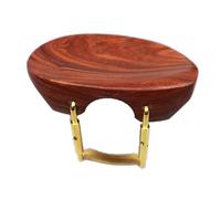 yaoqijie Mentonera de violín de forma 4/4 con soporte de tornillo de abrazadera corcho ébano madera de azufaifa, piezas de reposapiés de violín lasting (Color : Rosewood 4)