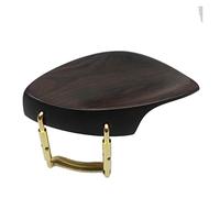 yaoqijie Mentonera de violín de forma 4/4 con soporte de tornillo de abrazadera corcho ébano madera de azufaifa, piezas de reposapiés de violín lasting (Color : Natural ebony wood 1)