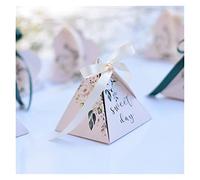 yaoqijie Nuevo caja de regalo Caja triangular Pirámide pequeña Caja pequeña caja de caramelo bolsas de embalaje Favor de boda Favor de papel Suministros de fiesta lasting ( Color : Beige , Size : 100