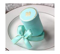 yaoqijie Nuevo cilindro Caja de caramelo de chocolate Favores de boda y cajas de regalo for decoración de bodas Bolsas de regalo Suministros de fiesta lasting ( Color : No letter-blue , Size : 20pcs )