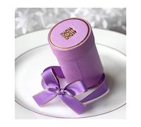 yaoqijie Nuevo cilindro Caja de caramelo de chocolate Favores de boda y cajas de regalo for decoración de bodas Bolsas de regalo Suministros de fiesta lasting ( Color : No letter-purple , Size : 10pcs
