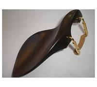 yaoqijie Reposapiés for violín 4/4 con abrazadera de Color dorado con madera blanda adjunta, ébano, rosa, boj, azufaifo, madera de wengué, 1 ud. lasting (Color : EbonyA)