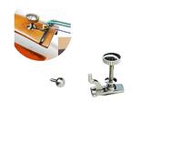 yaoqijie sintonizador fino de titanio de doble uso para cuerdas de extremo de bucle y bola, para violín y viola duradera (color: titanio brillante)