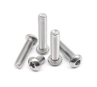 yaoqijie Tornillo de cabeza hueca hexagonal acero inoxidable 304, grado 10.9, negro, ISO7380, 5/10/50 M1.6 M2 .5 M3 M4 M5 M6 lasting(304 stainless steel,5MM_M2.5 (50PCS))