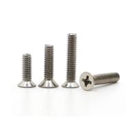 yaoqijie Tornillos de acero niquelado, cabeza avellanada plana y cruzada, M1.2, M1.4, M1.7, M2, M2.5, M3 y M4, 50/100 unidades lasting(5mm,M3 50pcs)
