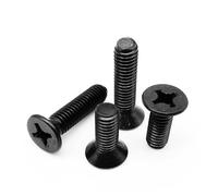 yaoqijie Tornillos de cabeza avellanada Phillips con ranura en cruz, acero inoxidable 304 A2-70, color negro, M1.6, M2, .5, M3, M4, M5 y M6, 5/10/50 unidades lasting(20mm,50pcs M2)