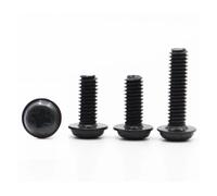yaoqijie Tornillos de cabeza plana, arandelas, almohadillas for placa base, DIN967, M2, M2.5, M3, M4, M5, M6, PWM, acero inoxidable 304/acero negro lasting(Black Carbon Steel,3MM_M2.5 50PCS)