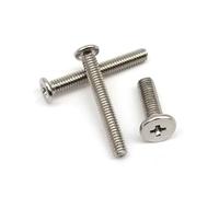 yaoqijie Tornillos de cabeza plana ultrafina, tamaño mini, for portátiles, teléfonos y gafas, M1.2, .4, .6, M2, .5, M3, M4, 25/50 unidades lasting(Silver,3.5MM_M2.5 25PCS)