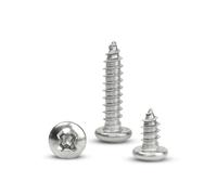 yaoqijie Tornillos de cabeza redonda con ranura cruzada y niquelado M1-M3 M3.5 M4 Tornillos de cabeza plana lasting(4,M1.7-200pcs)