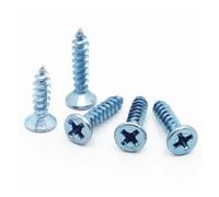 yaoqijie Tornillos de rosca for madera de cabeza plana avellanada con ranura en cruz de acero al carbono galvanizado, M3, M4, M5 y M6, 10-50 unidades lasting(45mm,M4 20pcs)
