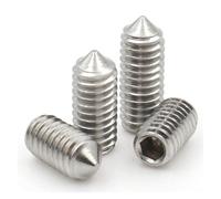 yaoqijie Tornillos prisioneros de cabeza hexagonal acero inoxidable DIN914 304, 20/10/5 unidades, M2,5, M3, M4, M5, con y punta Allen, juego tornillos lasting(3mm,M2 x20pcs)