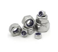 yaoqijie Tuerca de seguridad hexagonal con inserto nailon acero inoxidable 304 DIN985 M2 .5 M3 M4 M5 M6 M8 M10 M12 M14 M16 M18 M20 M22 lasting
