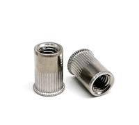 yaoqijie Tuerca remachable de acero inoxidable A4-80 grado 316, cabeza plana, avellanada pequeña, M3, M4, M5, M6, M8, M10, M12 lasting(Small head,10pcs M12)