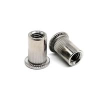 yaoqijie Tuerca remachable de acero inoxidable A4-80 grado 316, cabeza plana, avellanada pequeña, M3, M4, M5, M6, M8, M10, M12 lasting(Flat head,40pcs M3)