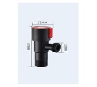 yaoqijie Válvula angular de llenado for baño, bidé de esquina, acero inoxidable negro, grifo de cocina de agua fría y caliente, accesorios, rosca macho estándar G1/2 lasting(Red)