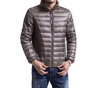 YAOTT Chaqueta De Pluma Hombres Casual Ligera Y Delgada Talla Grande Verde del ejército 2XL