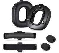 Yaowanguan Almohadillas Mod Kit para Logitech G Astro A50 Gen 4,A50 Gen 5,A50 X Gaming Auriculares,Almohadillas de Repuesto Espuma Diadema Earpadpara A50 Gen 4/Gen 5/A50X(Cuero Proteico)