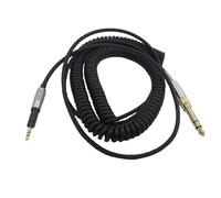 Yaowanguan Cable en espiral para auriculares Sennheiser HD6 MIX HD7 DJ HD8 DJ HD515 HD518 HD558 HD598 HD549 HD569 HD579, cable de audio de repuesto con adaptador de 6,35 mm, extensible a 5m/16,4 pies