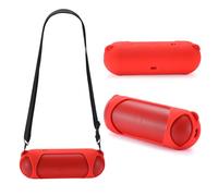 Yaowanguan Funda de Silicona para Beats Pill Altavoz Bluetooth inalámbrico(2024),Pill 2024 Estuche de Viaje Portátil Protector Bolsa de Transporte con Correa Hombro(Rojo)
