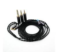 Yaowanguan MMCX Balanceado Cable con 4.4mm,2.5mm,3.5mm Adaptador para Sennheiser IE200 IE300 IE600 IE900 Auriculares,IE200/300/600/900 3 en 1 Repuesto Auriculares Actualización Alambre(Negro)