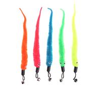 YAOYAN 5 Uds Colorido Mascota Gatito Gato Juguete Teaser Reemplazo Recarga Felpa Bell Play Stick