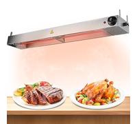 YAOYAOO Lampara de Calor para Alimentos, Comercial Lámpara de Calor Comida, Acero Inoxidable Lámpara Calentadora de Platos, Regulación de Temperatura 30-85℃ (60cm)