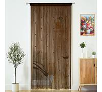 YaoYue Cortina con Cuentas para Puerta, borlas, Cuentas, Colgantes, con Flecos, Divisor de habitación, Ventana, Pasillo, Entrada, Pared, Armario, Dormitorio, decoración de privacidad (marrón Oscuro,