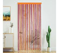 YaoYue - Cortina de cuentas para puerta, borlas, hippie, separador de estancias, para ventana, pasillo, vestíbulo, pared, armario, dormitorio, decoración y privacidad, multicolor, 100 x 200 cm