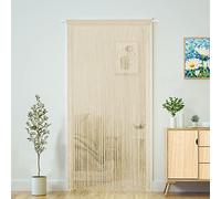 YaoYue Cortina de Cuerda para Puerta, Estilo Bohemio, Hippie, con borlas para Patio, decoración de Sala de Estar, Dormitorio, Pared, Ventana, Armario, Cocina, Panel Divisor de Flecos (100 x 200 cm
