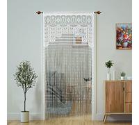 YaoYue Cortina de encaje de macramé para puertas, divisor de habitación, panel de ventana hippie, divisor de habitación, cortinas de armario de pared para dormitorio, armario, cortinas de puerta (90 x