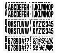 YAOYYG - 12 Pegatinas De Letras A5 De 58 Mm De Tamaño Grande En Color Negro, Perfectas Para Decorar Botellas De Agua Y Computadoras. Pegatinas De Vinilo De Alta Calidads, Tamaño A5 (210x144 Mm)