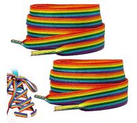 YAOYYG 2 Pares De Cordones Coloridos, Cordones Arcoíris Pride, Cordones De 140 Cm Para Accesorios Pride, Accesorios De Cordones Elásticos Para Zapatillas, Zapatos De Running Y Zapatos Deportivos