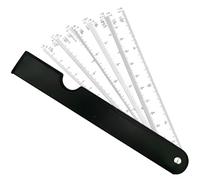 YAOYYG Escalimetro Profesional Tipo Abanico Reglas,Escalímetro Tipo Abanico,Reglas De Plegamiento Escala De La Regla De Dibujo Herramienta De Medición,Para Ingenieros, Arquitectos, Estudiante