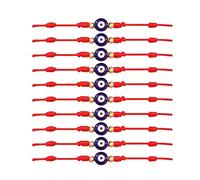 YAOYYG Pack de 9 Pulsera Roja de Protección contra mal de ojo, Pulsera 7 Nudos Roja, Amuletos de Proteccion, Accesorio de la Buena Suerte