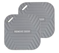 YAOYYG Tapa Desague Ducha Silicona Universal, Cubierta de Drenaje Cuadrada de Silicona para Baño, Tapón Antiolor, Tapón Hermético para Baño Cocina y WC, 2 unidades