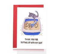 yaozeio Tarjeta de agradecimiento para los amantes de las mascotas, para el día del padre, regalo de cumpleaños para gatos, papá, día del padre, regalo de agradecimiento para amantes de los animales
