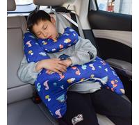 YAOZUP Almohada de Viaje para Niños Forma H, Almohada Viaje Niños Coche, Cojín Cervical para Coche Niños, Lavable, Ajustable y Transpirable, para Viajes Largos en Coche (Dinosaurio-3)