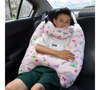 YAOZUP Almohada de Viaje para Niños Forma H, Almohada Viaje Niños Coche, Cojín Cervical para Coche Niños, Lavable, Ajustable y Transpirable, para Viajes Largos en Coche